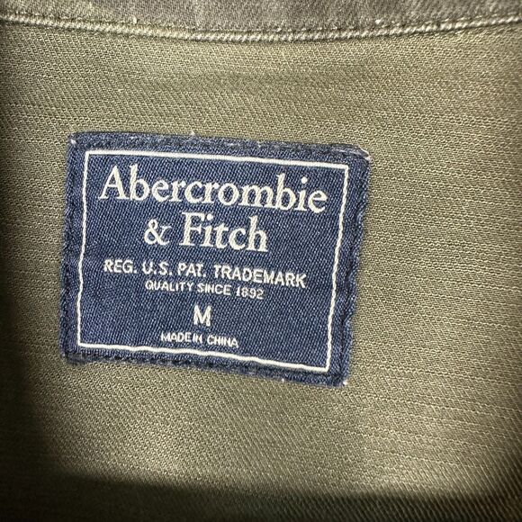 Abercrombie & Fitch Camo Camouflage Lightweight Shacket Shirt Jacket Medium - Picture 2 of 5